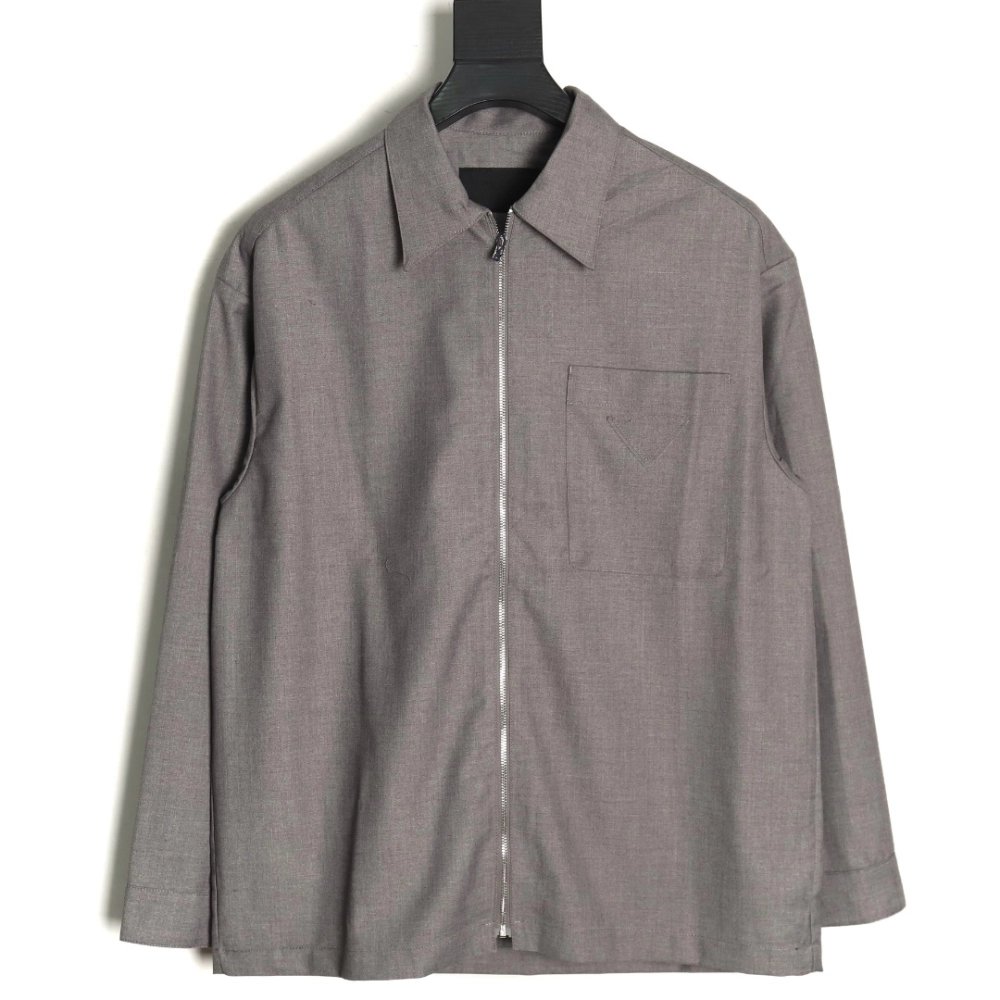 Prada wool and mohair shirt jacket,Cheap Replica Reps Prada