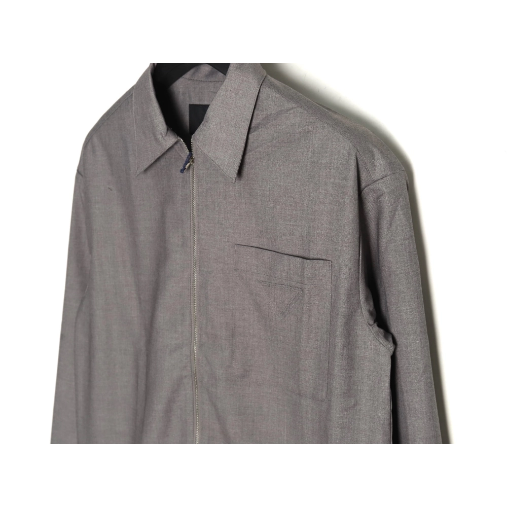 Prada wool and mohair shirt jacket,Cheap Replica Reps Prada
