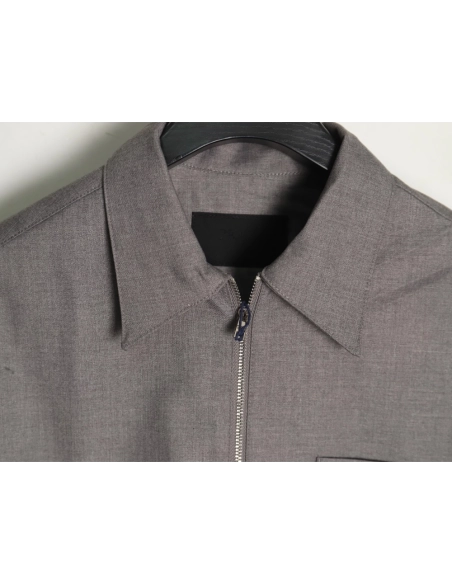 Prada wool and mohair shirt jacket,Cheap Replica Reps Prada