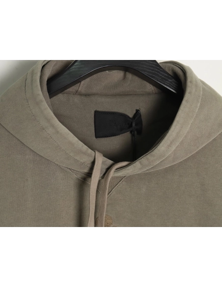 Prada embroidered logo washed hoodie,Cheap Replica Reps Prada