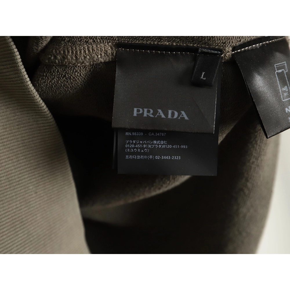 Prada embroidered logo washed hoodie,Cheap Replica Reps Prada