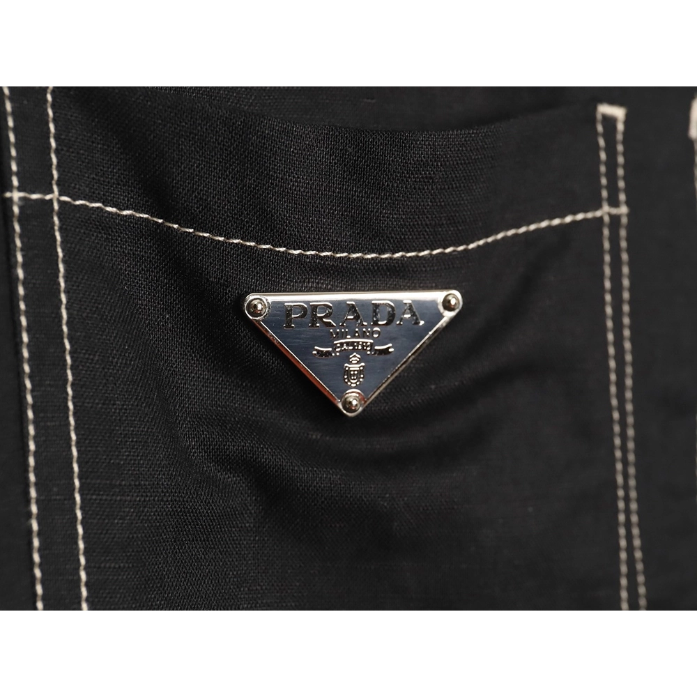 Prada Chambray Pocket Long Sleeve Shirt Jacket TSK1,Cheap Replica Reps Prada