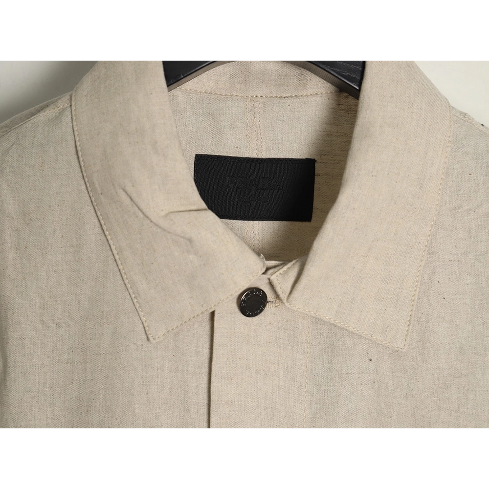 Prada Chambray Pocket Long Sleeve Shirt Jacket,Cheap Replica Reps Prada