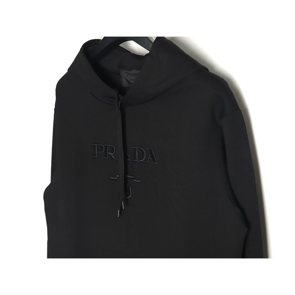 Prada Chest Embroidered Logo Hoodie,Cheap Replica Reps Prada