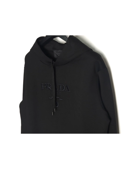 Prada Chest Embroidered Logo Hoodie,Cheap Replica Reps Prada