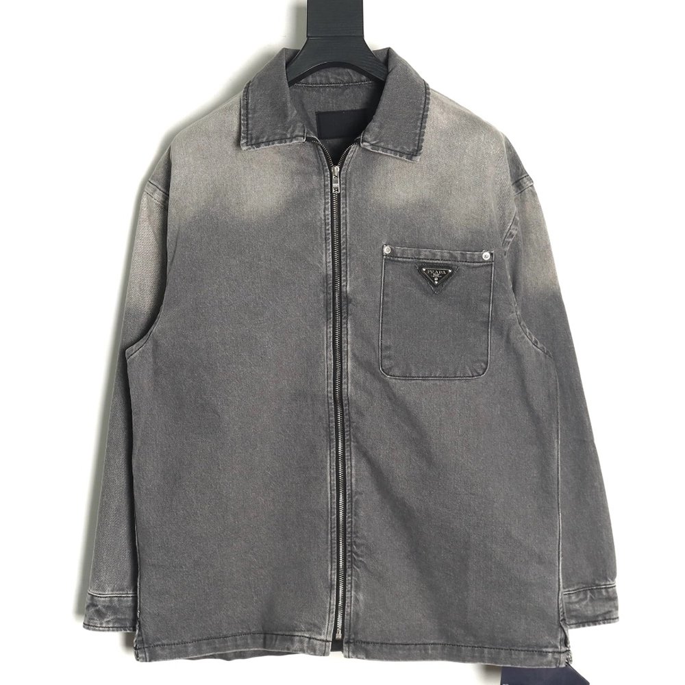 Prada Denim ZipUp Jacket,Cheap Replica Reps Prada