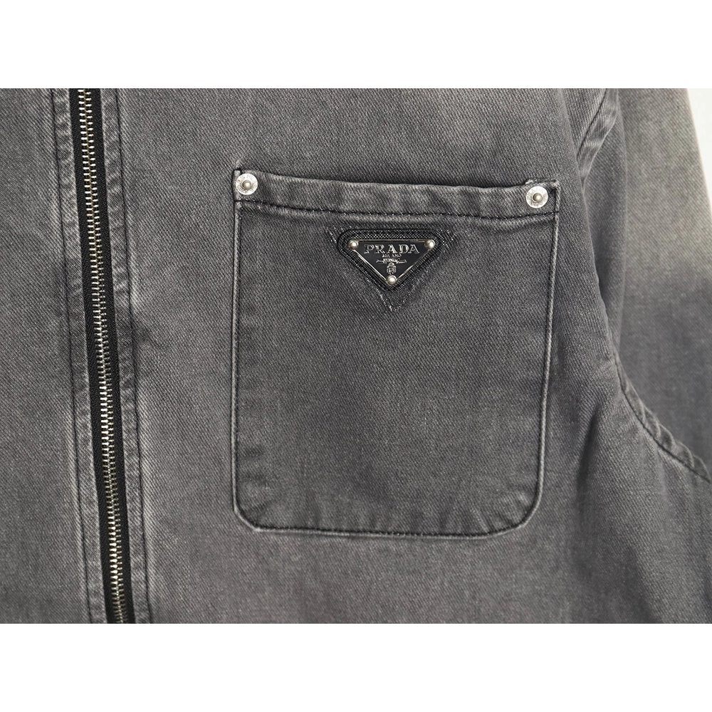 Prada Denim ZipUp Jacket,Cheap Replica Reps Prada