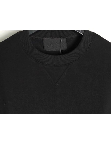 Prada triangle logo pocket crew neck sweatshirt TSK1,Cheap Replica Reps Prada