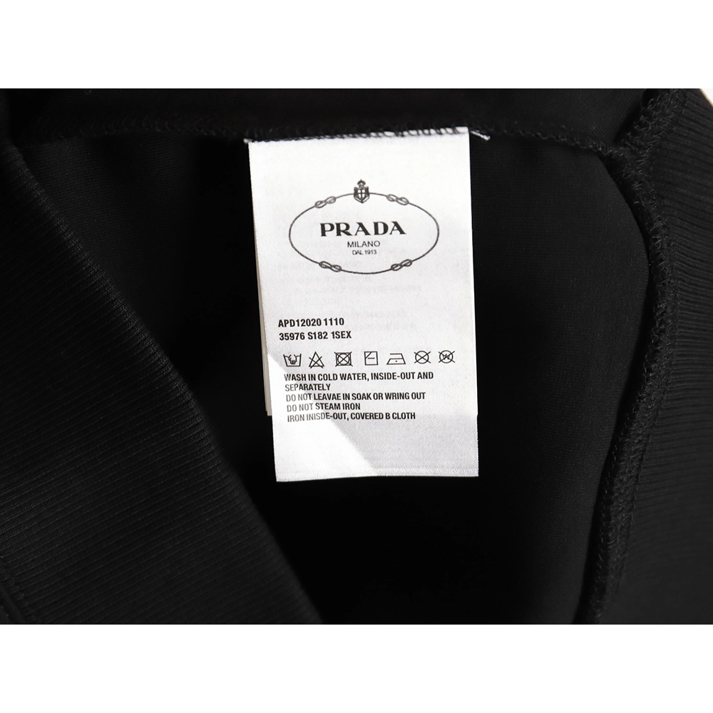 Prada triangle logo pocket crew neck sweatshirt TSK1,Cheap Replica Reps Prada