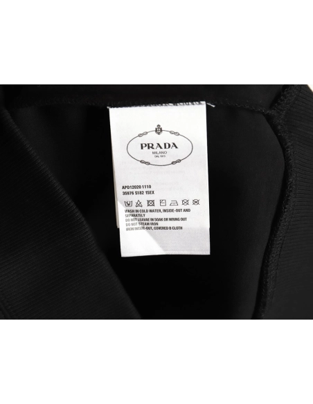 Prada triangle logo pocket crew neck sweatshirt TSK1,Cheap Replica Reps Prada