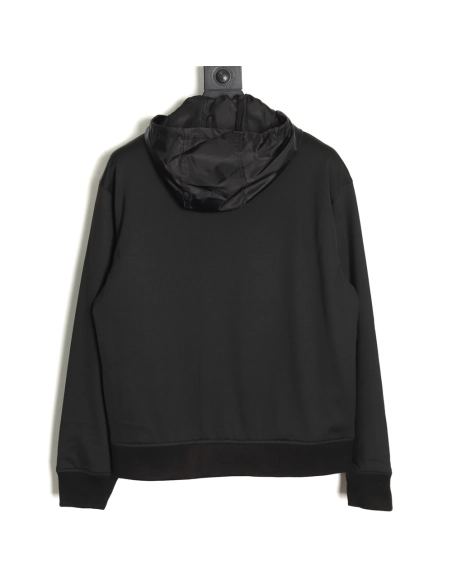 Prada Logo Baseball Hooded Cardigan Jacket,Cheap Replica Reps Prada