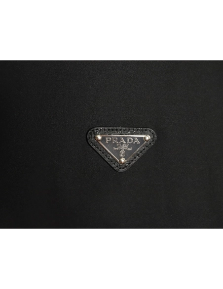 Prada Logo Baseball Hooded Cardigan Jacket,Cheap Replica Reps Prada