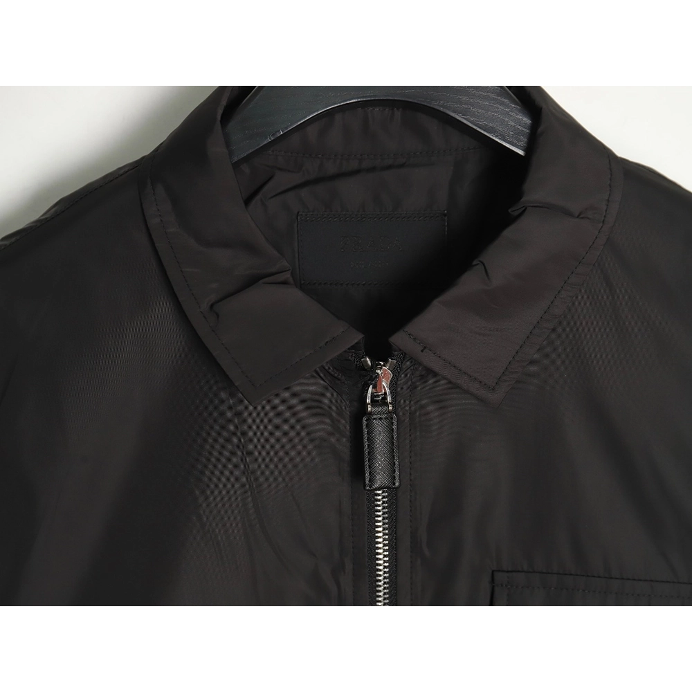 Prada Classic Pocket Triangle Logo ZipUp Jacket,Cheap Replica Reps Prada