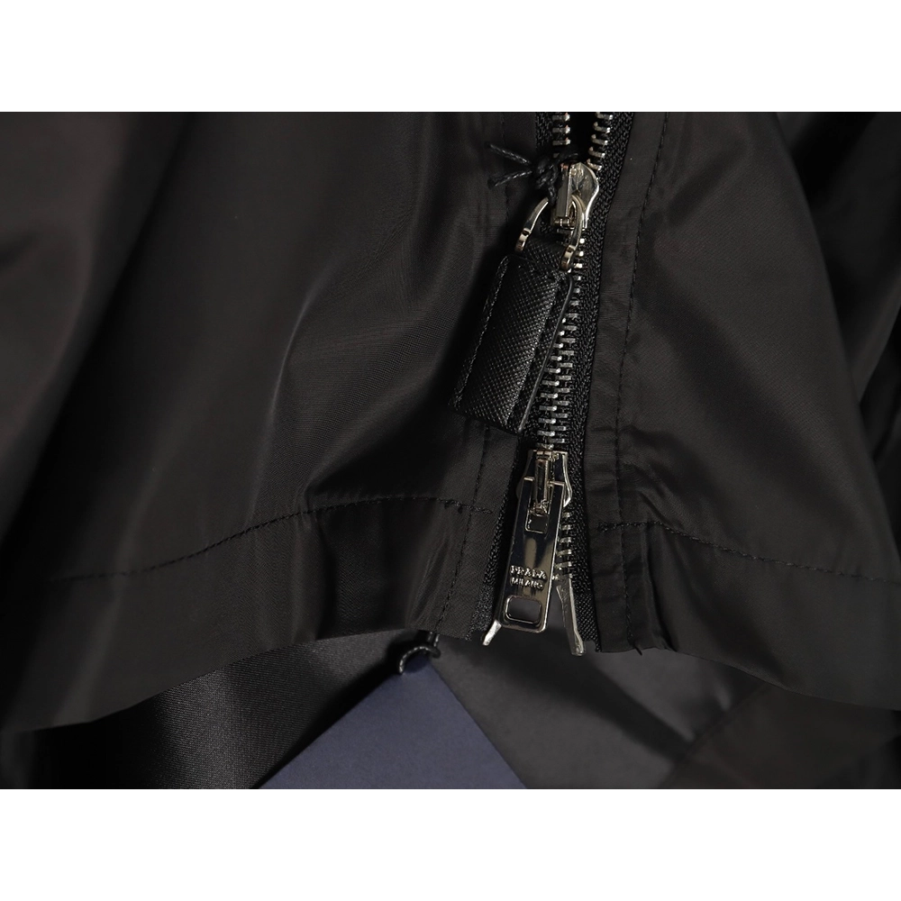 Prada Classic Pocket Triangle Logo ZipUp Jacket,Cheap Replica Reps Prada