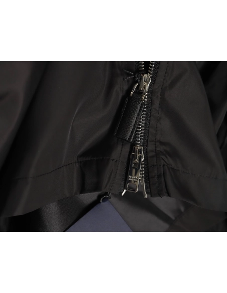 Prada Classic Pocket Triangle Logo ZipUp Jacket,Cheap Replica Reps Prada