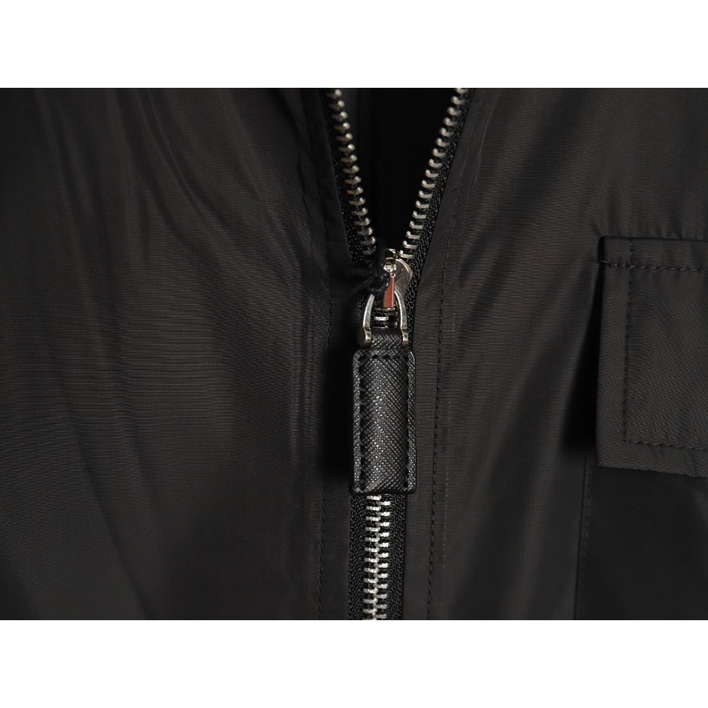 Prada Classic Pocket Triangle Logo ZipUp Jacket,Cheap Replica Reps Prada