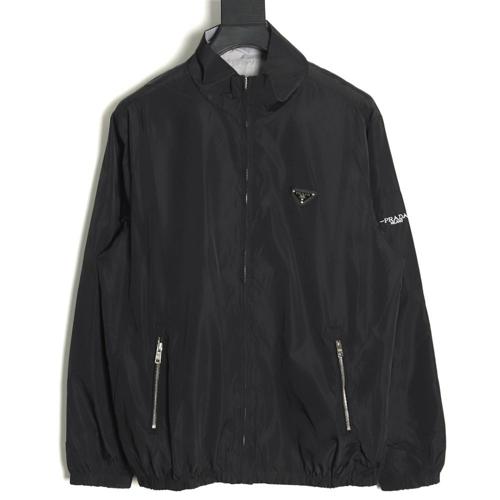 Prada triangle logo reversible zipup jacket SXL,Cheap Replica Reps Prada