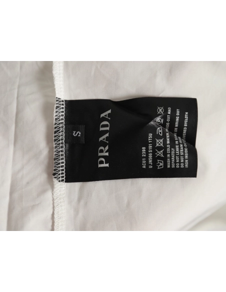 Prada back patch lettering longsleeved shirt,Cheap Replica Reps Prada
