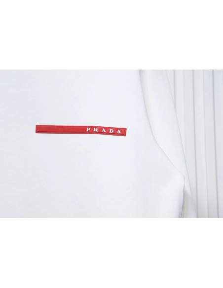 Prada classic red striped crew neck sweatshirt,Cheap Replica Reps Prada