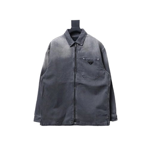 Prada Denim ZipUp Jacket,Cheap Replica Reps Prada