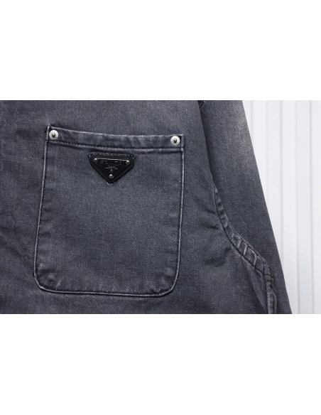 Prada Denim ZipUp Jacket,Cheap Replica Reps Prada