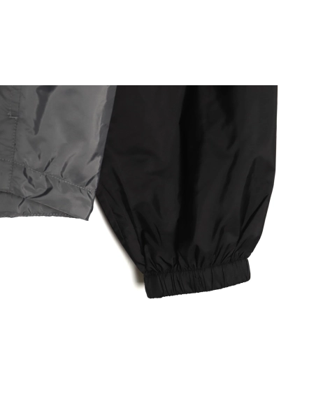 Prada black and grey patchwork hooded jacket,Cheap Replica Reps Prada