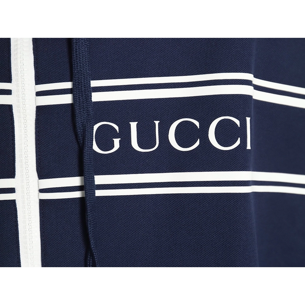 Gucci striped lettering zipper hooded jacket,Cheap Replica Reps Gucci