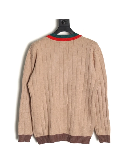 Gucci red and green striped sweater cardigan,Cheap Replica Reps Gucci