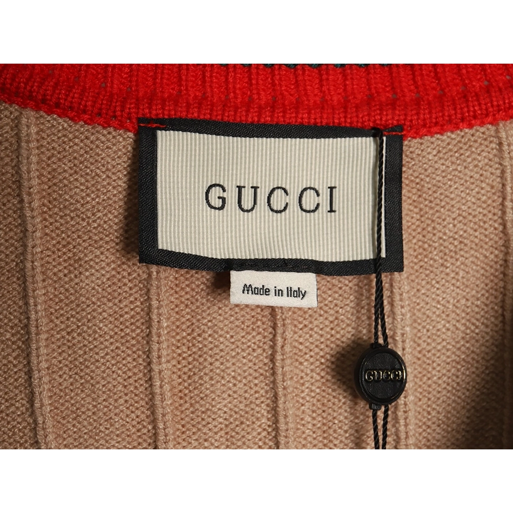 Gucci red and green striped sweater cardigan,Cheap Replica Reps Gucci