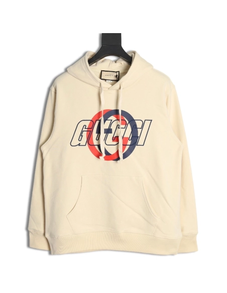 Gucci Circular Double G Print Embroidered Hoodie,Cheap Replica Reps Gucci