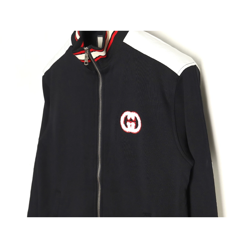 Gucci towel embroidered double G patchwork jacket TSK2,Cheap Replica Reps Gucci