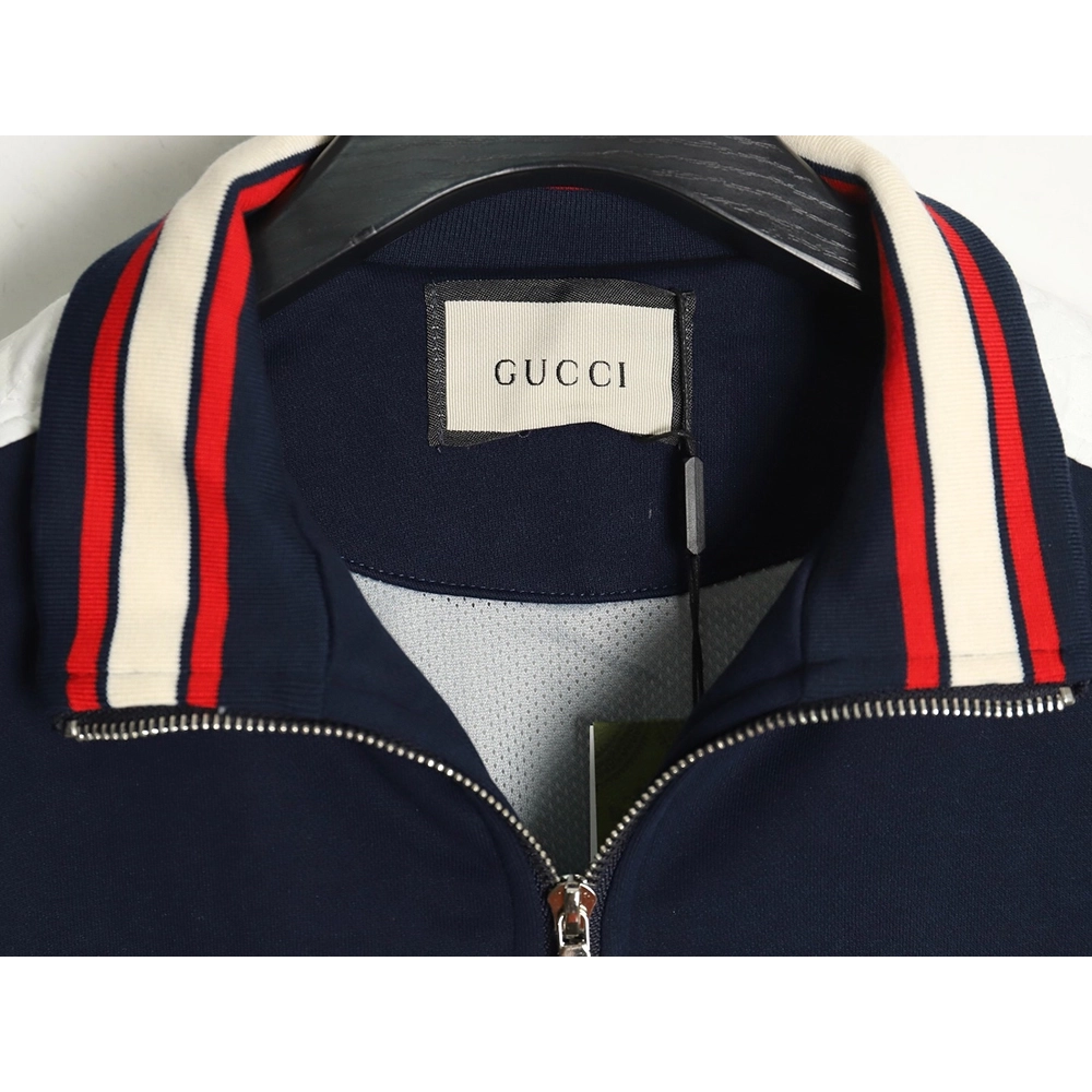 Gucci towel embroidered double G patchwork jacket TSK1,Cheap Replica Reps Gucci