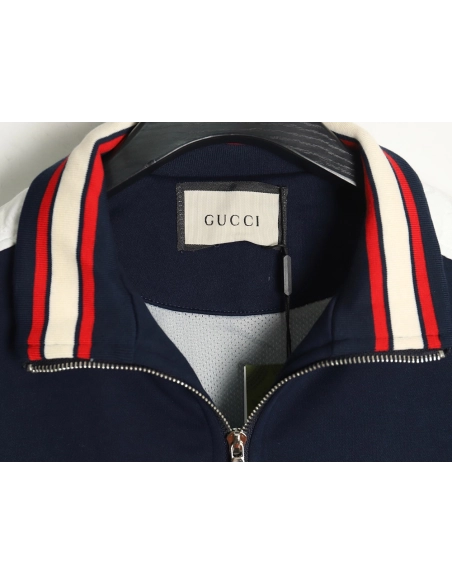 Gucci towel embroidered double G patchwork jacket TSK1,Cheap Replica Reps Gucci