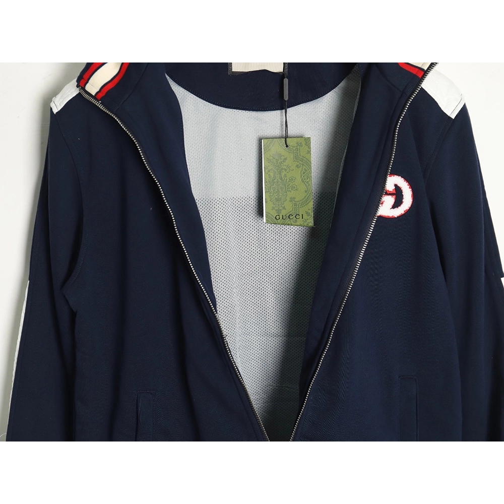 Gucci towel embroidered double G patchwork jacket TSK1,Cheap Replica Reps Gucci