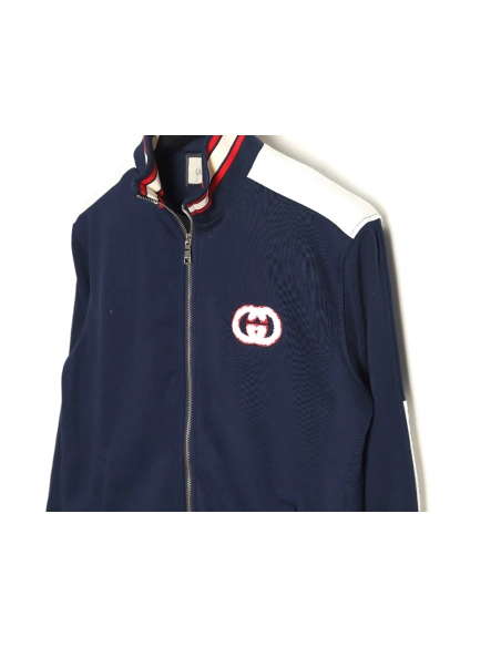 Gucci towel embroidered double G patchwork jacket TSK1,Cheap Replica Reps Gucci