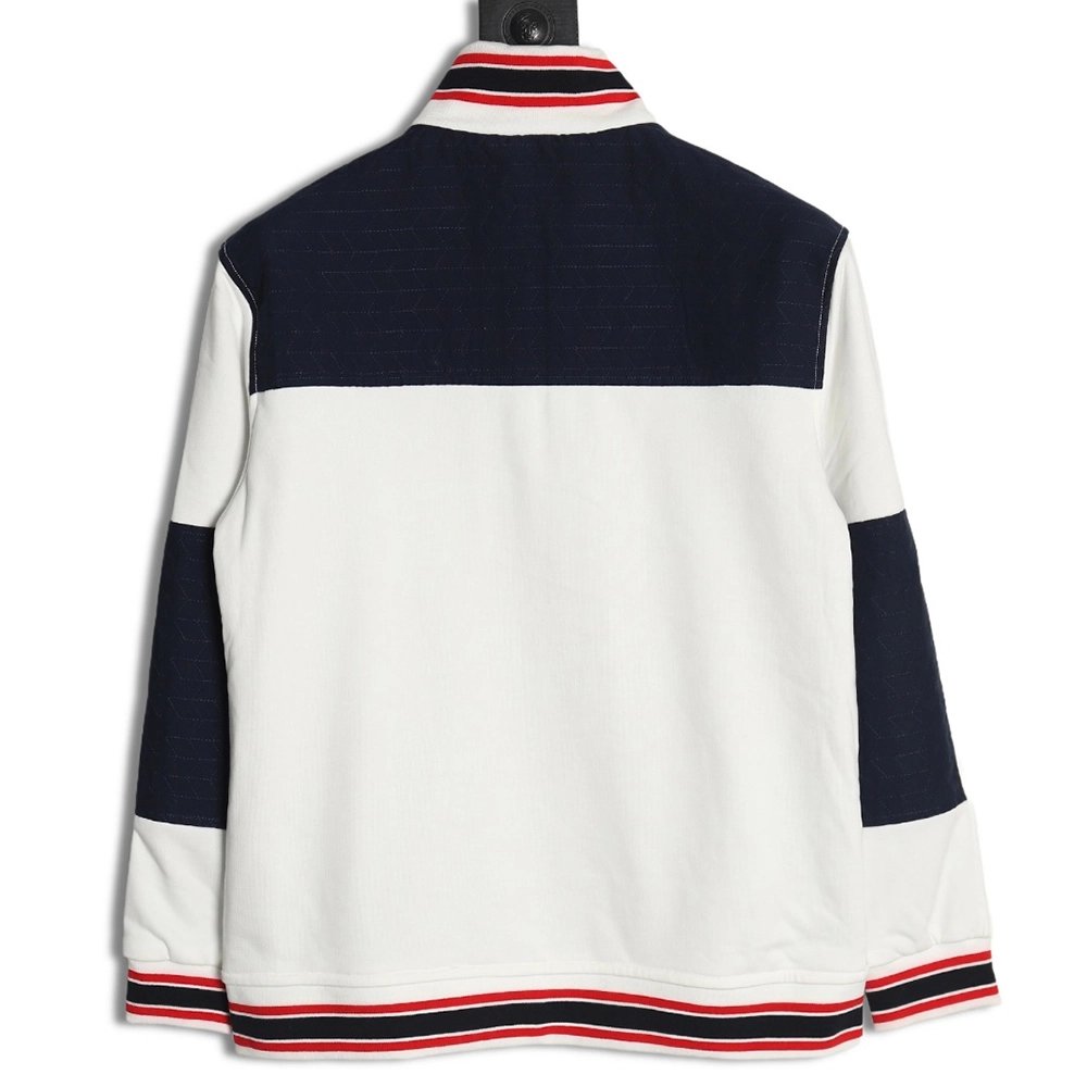 Gucci towel embroidered double G patchwork jacket,Cheap Replica Reps Gucci