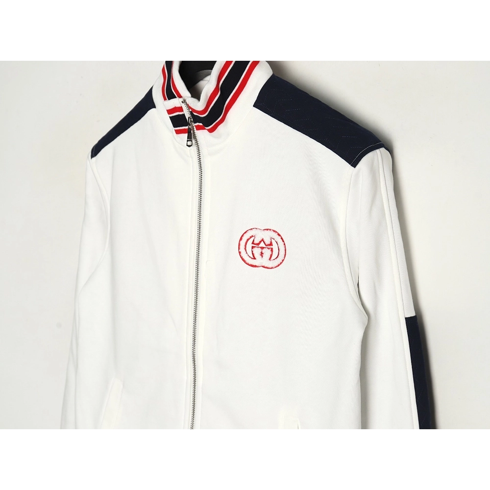 Gucci towel embroidered double G patchwork jacket,Cheap Replica Reps Gucci