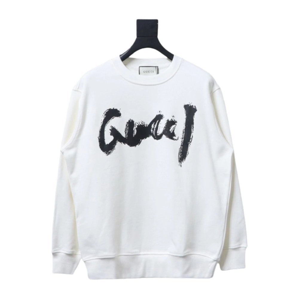Gucci Balenciaga Joint Graffiti Letters Printed Round Neck Sweatshirt,Cheap Replica Reps Gucci