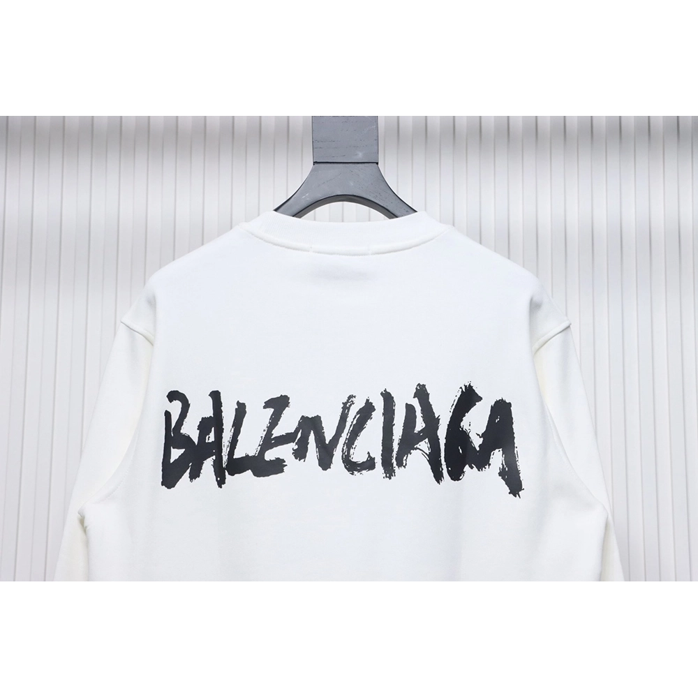 Gucci Balenciaga Joint Graffiti Letters Printed Round Neck Sweatshirt,Cheap Replica Reps Gucci