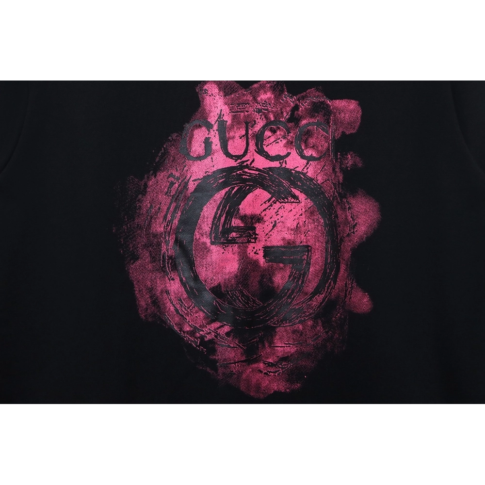 Gucci Ink Splash Double G Crew Neck Sweatshirt,Cheap Replica Reps Gucci