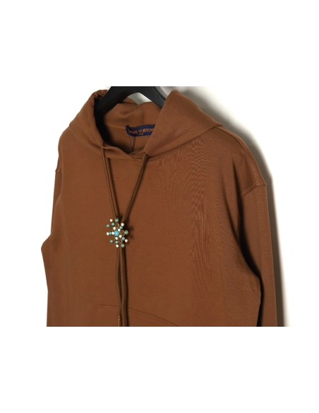 Louis Vuitton Turquoise Sunflower Drawstring Hoodie,Cheap Replica Reps Louis Vuitton