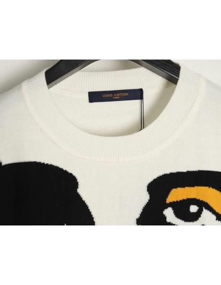 Louis Vuitton portrait jacquard knit sweater,Cheap Replica Reps Louis Vuitton