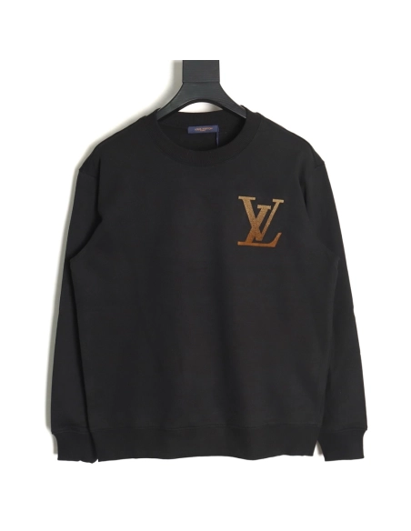 Louis Vuitton gradient flocked letter logo sweatshirt TSK1,Cheap Replica Reps Louis Vuitton