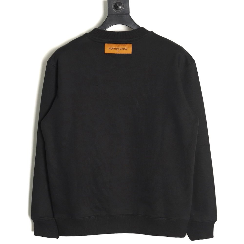Louis Vuitton gradient flocked letter logo sweatshirt TSK1,Cheap Replica Reps Louis Vuitton