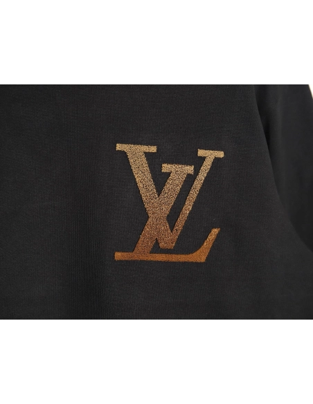 Louis Vuitton gradient flocked letter logo sweatshirt TSK1,Cheap Replica Reps Louis Vuitton