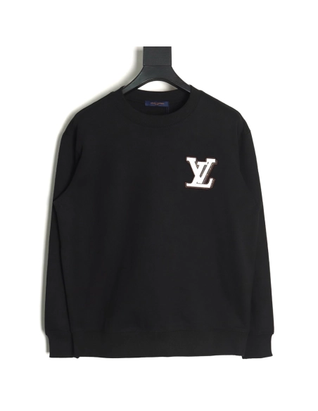 Louis Vuitton lettering embroidered sweatshirt TSK1,Cheap Replica Reps Louis Vuitton