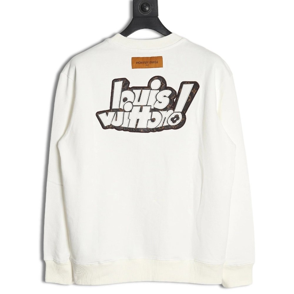 Louis Vuitton lettering embroidered sweatshirt,Cheap Replica Reps Louis Vuitton