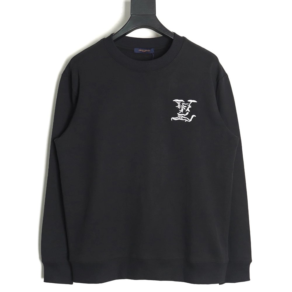Louis Vuitton Cloud Lettering Embroidered Sweatshirt TSK1,Cheap Replica Reps Louis Vuitton