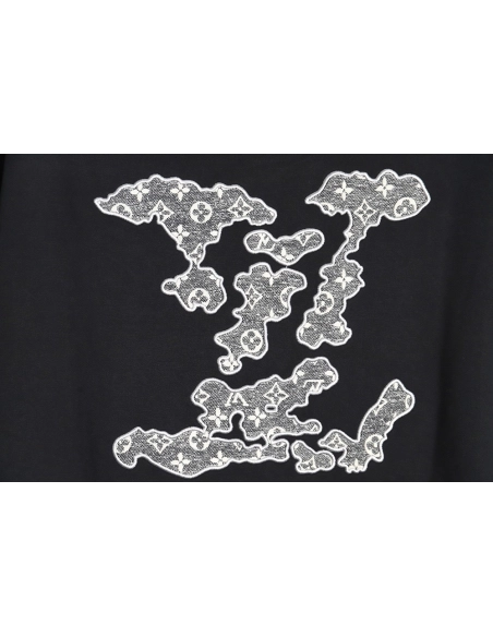 Louis Vuitton Cloud Lettering Embroidered Sweatshirt TSK1,Cheap Replica Reps Louis Vuitton
