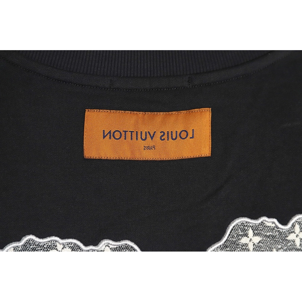 Louis Vuitton Cloud Lettering Embroidered Sweatshirt TSK1,Cheap Replica Reps Louis Vuitton